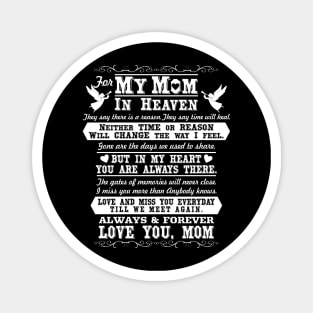 In Loving Memory of Mom, Mom in Heaven Magnet